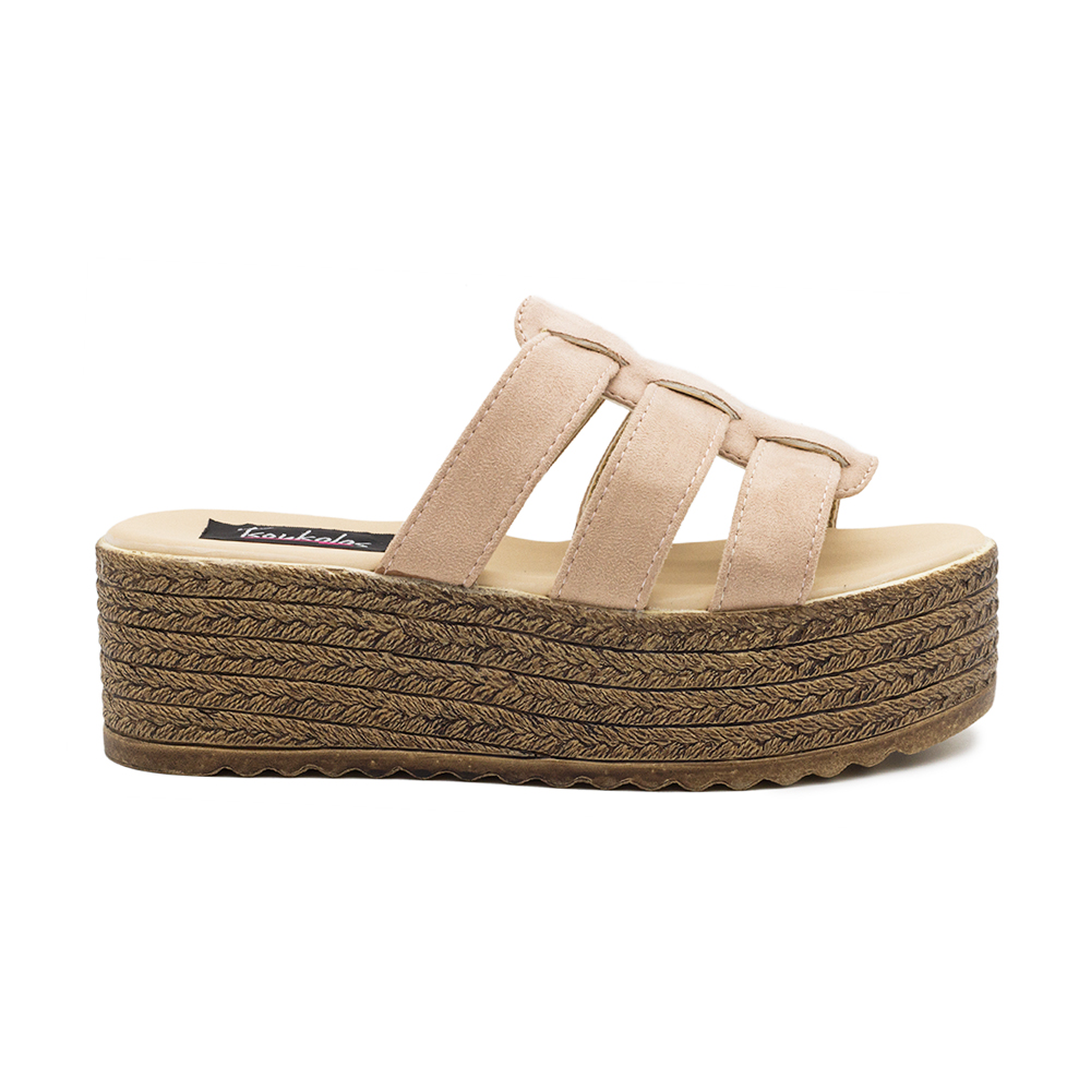 Flatforms ροζ με λουριά ΡΟΖ