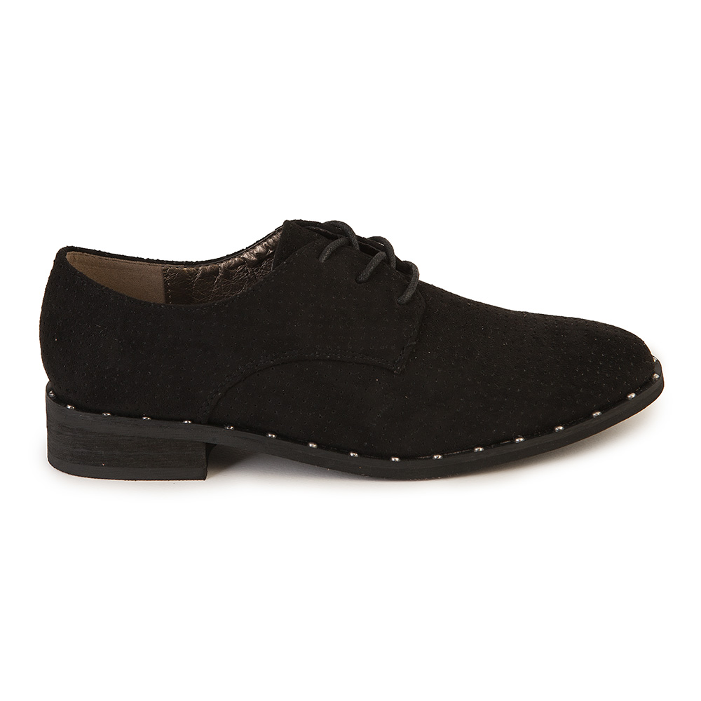 Oxfords μαύρα σουέτ με τρουξ περιμετρικά ΜΑΥΡΟ