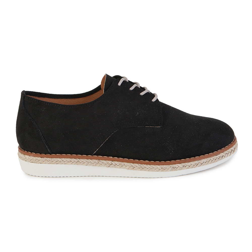 Oxfords μαύρα σουέτ με κορδόνια ΜΑΥΡΟ
