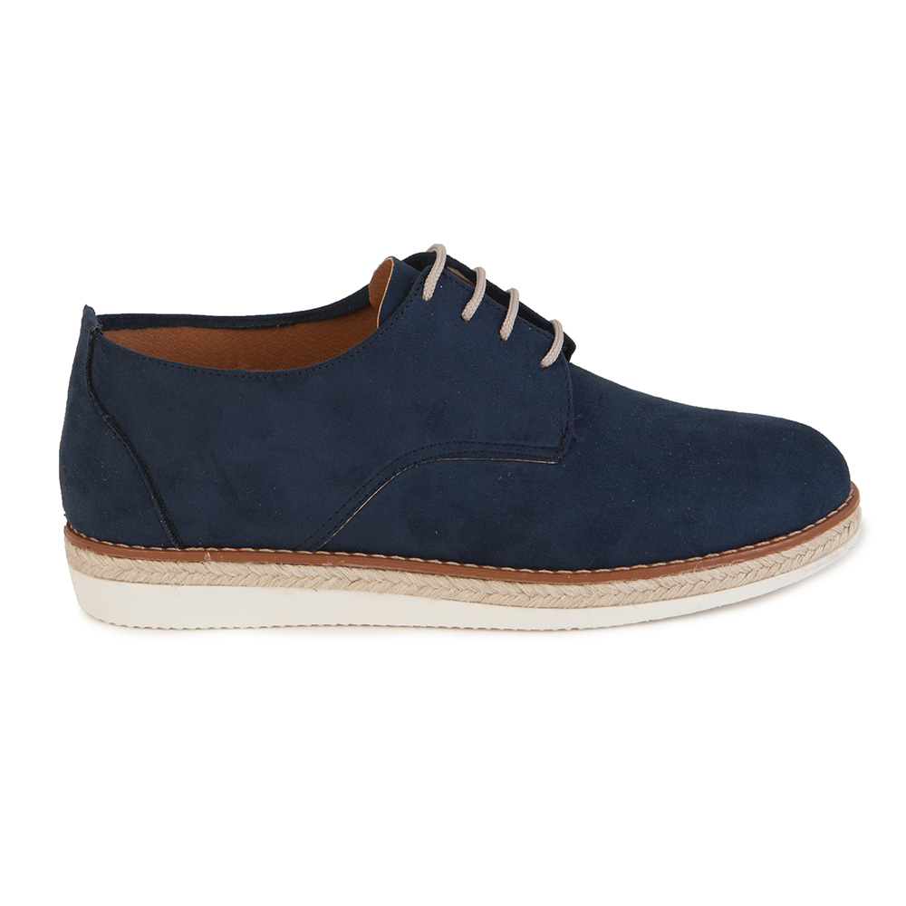 Oxfords μπλε σουέτ με κορδόνια ΜΠΛΕ