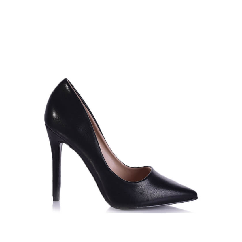 Γόβες μαύρες δερματίνη ΜΑΥΡΟ