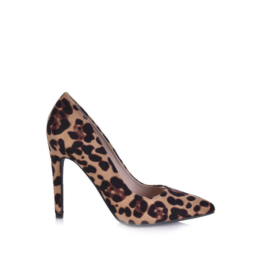 Γόβες λεοπάρ σουέτ μυτερές ΛΕΟΠΑΡ