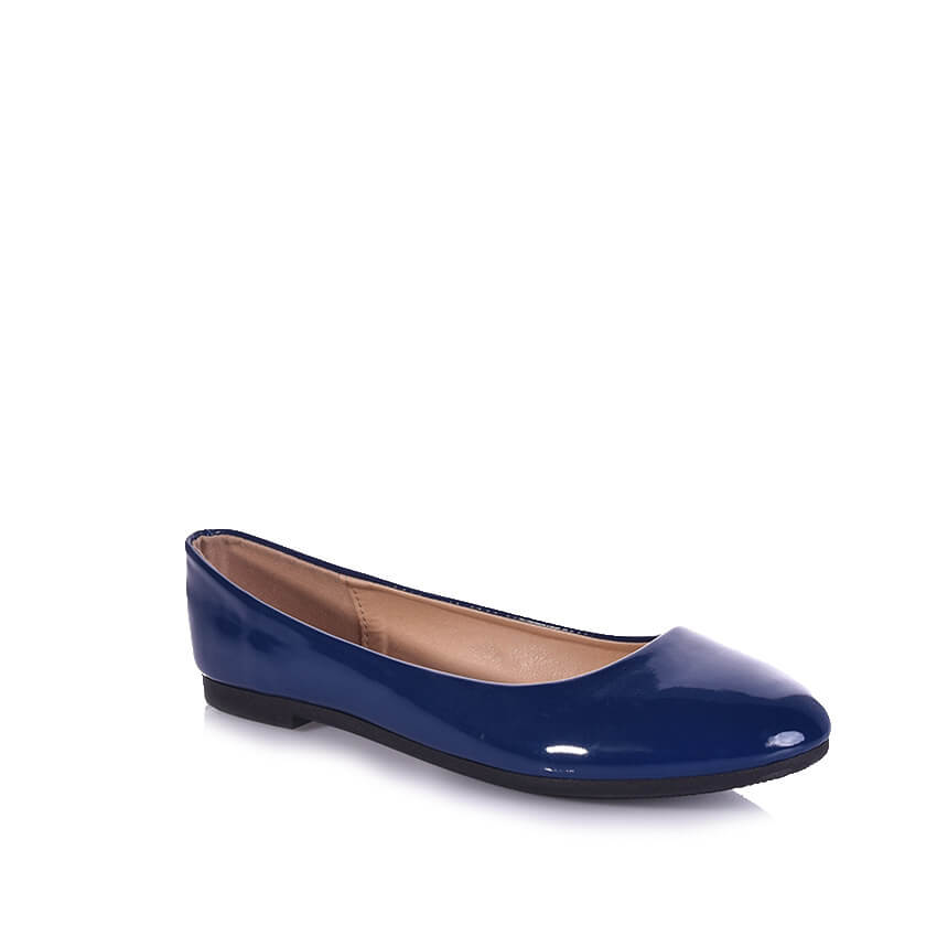 Μπαλαρίνες μπλε λουστρίνι ΜΠΛΕ