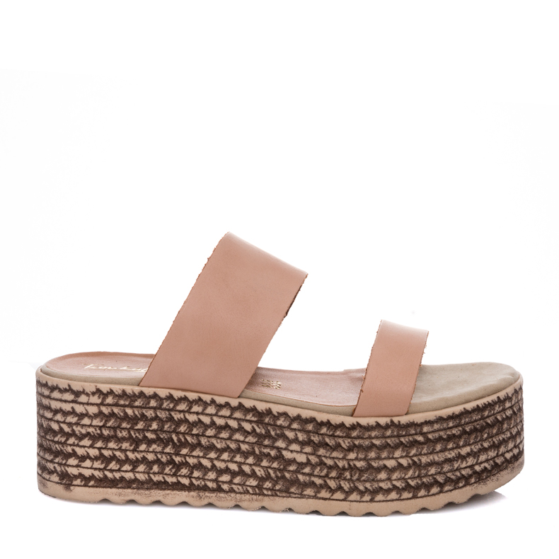 Flatforms nude δεματίνη με φάσες NUDE