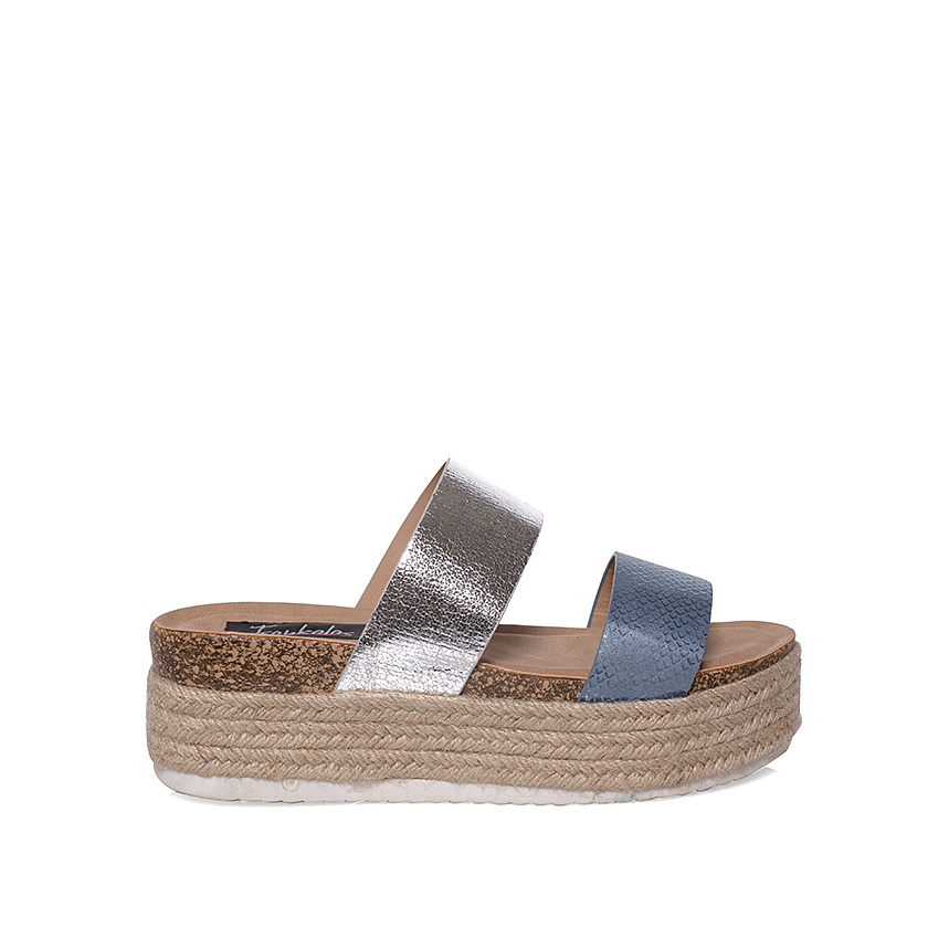 Flatforms μπλε δερματίνη δίχρωμα ΜΠΛΕ