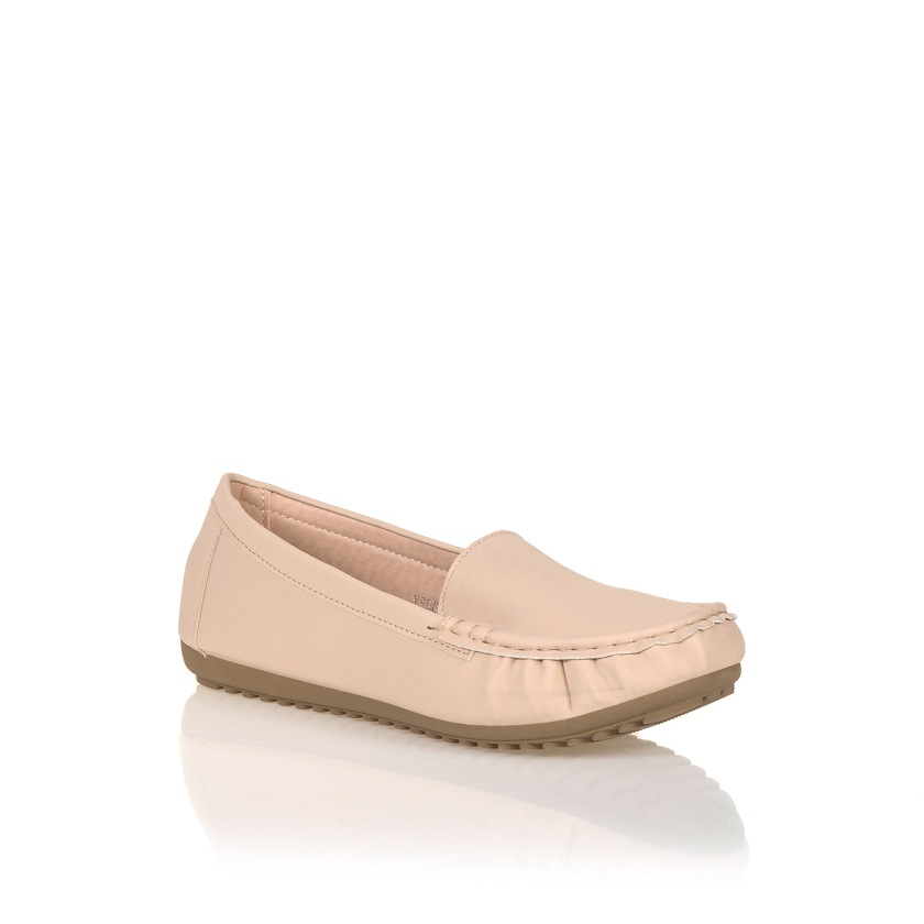 Tsoukalas Μοκασίνια μπεζ δερματίνη ΜΠΕΖ