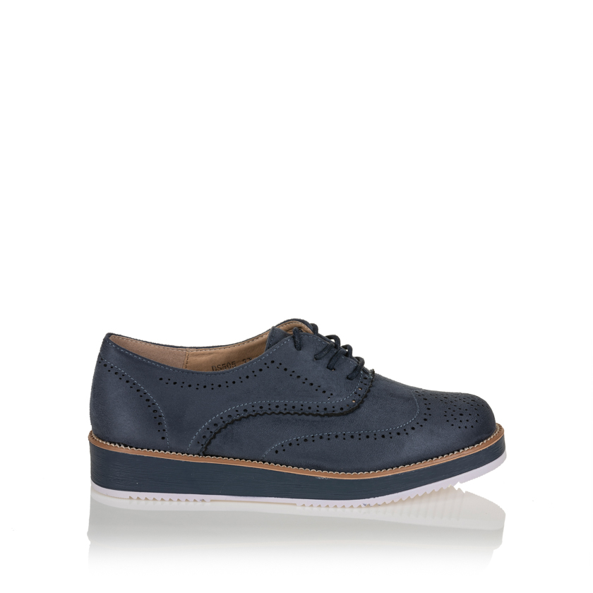 Oxfords μπλε σουέτ με σχέδιο ΜΠΛΕ