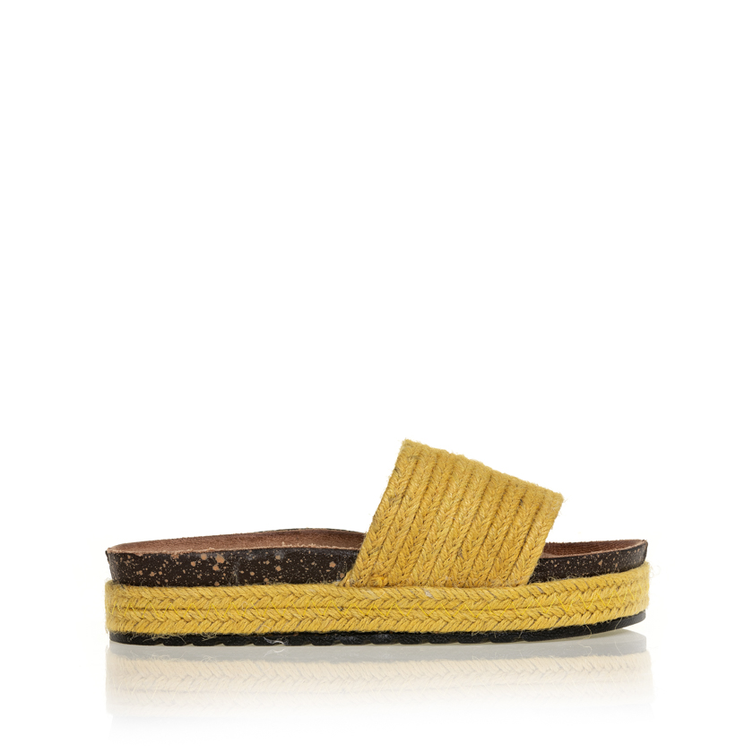 Flatforms κίτρινα σχοινί με φαρδιά φάσα ΚΙΤΡΙΝΟ