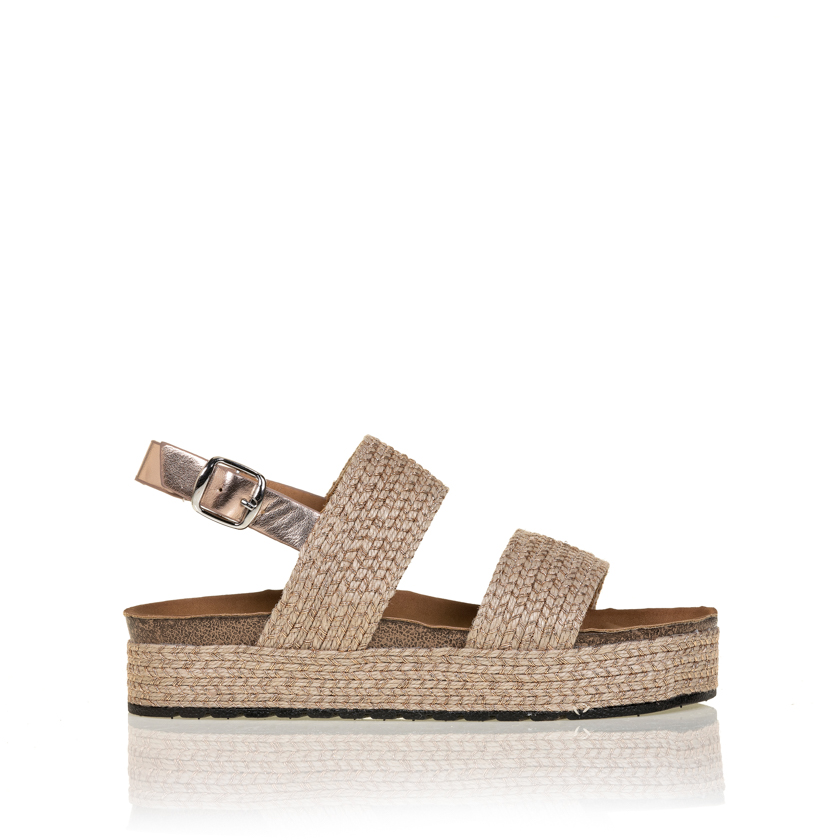 Flatforms μπρονζέ σχοινί με γυαλιστερές κλωστές και διπλή φάσα ΜΠΡΟΝΖΕ