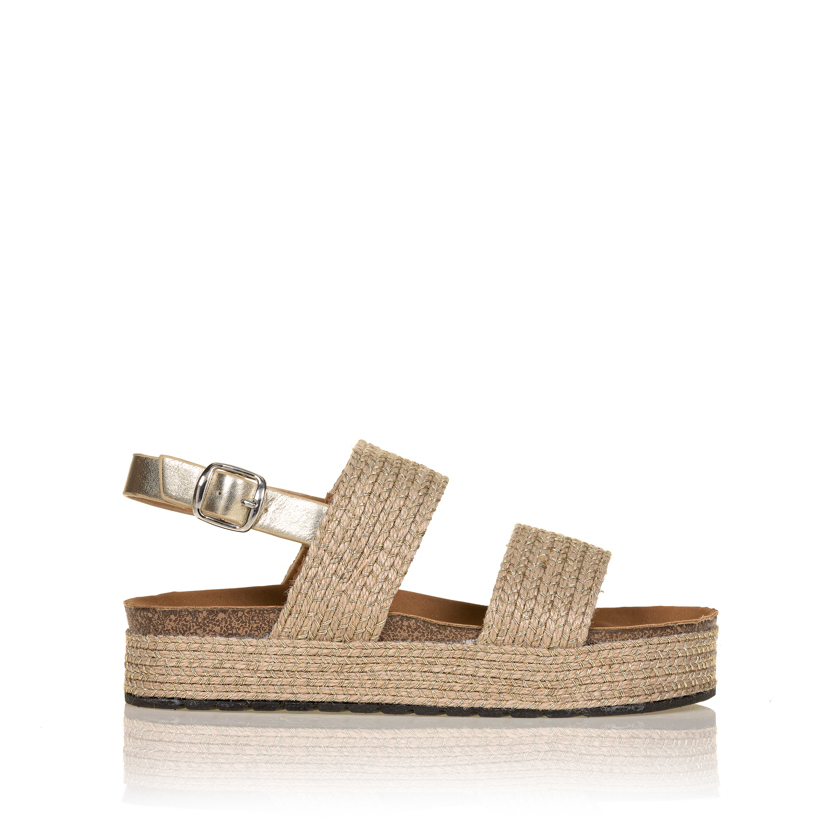 Flatforms χρυσά σχοινί με γυαλιστερές κλωστές και διπλή φάσα ΧΡΥΣΟ