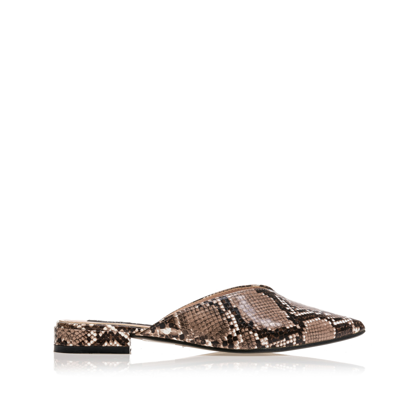 Mules animal print σουέτ μυτερά ΦΙΔΙ