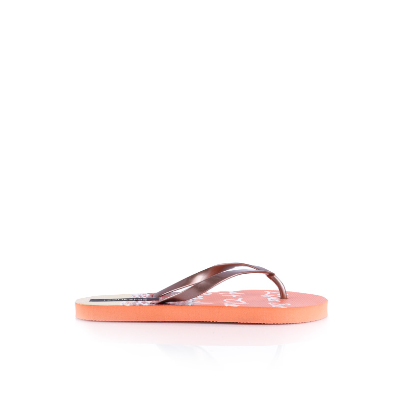 Σαγιονάρες θαλάσσης πορτοκαλί με μπρονζέ λουράκια ΠΟΡΤΟΚΑΛΙ