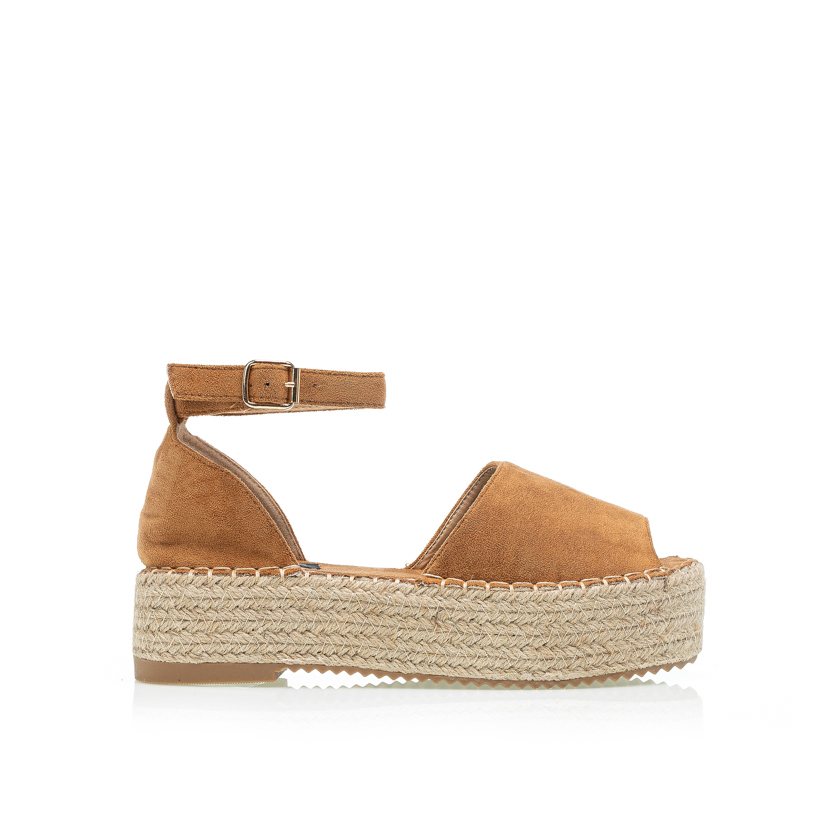 Εσπαντρίγιες flatforms ταμπά σουέτ ΚΑΜΕΛ