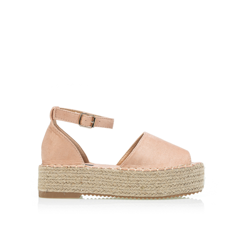 Εσπαντρίγιες flatforms ρόζ σουέτ ΡΟΖ
