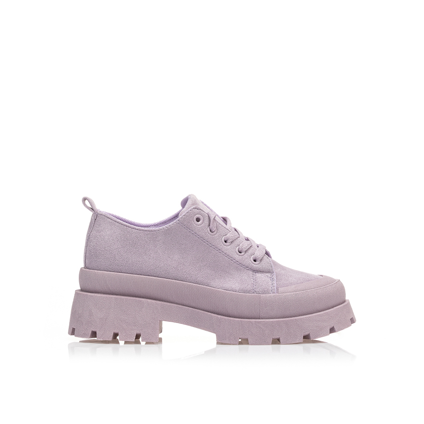 Oxfords μωβ σουέτ με κορδόνια ΜΩΒ