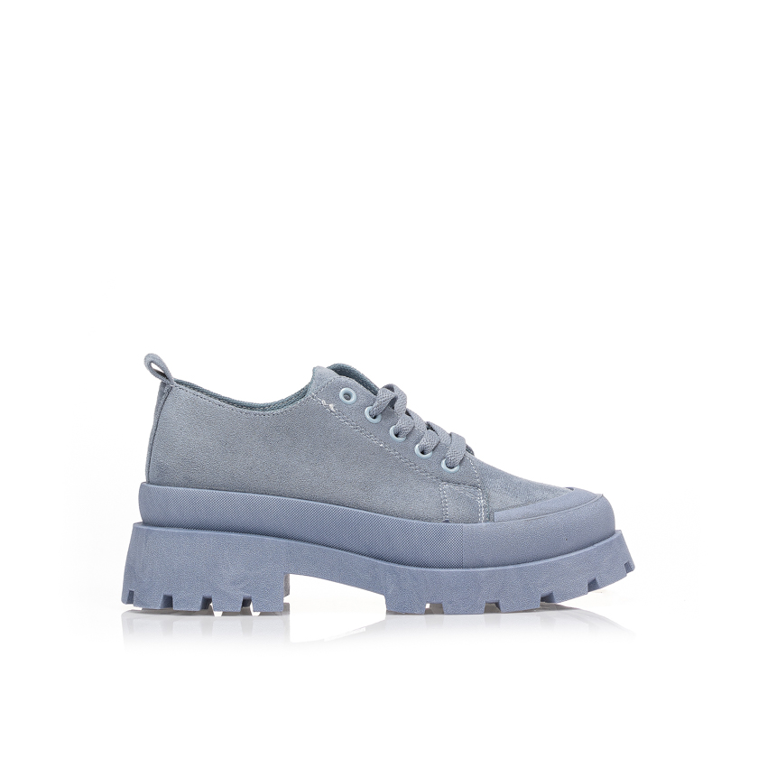 Oxfords γαλάζια σουέτ με κορδόνια ΓΑΛΑΖΙΟ