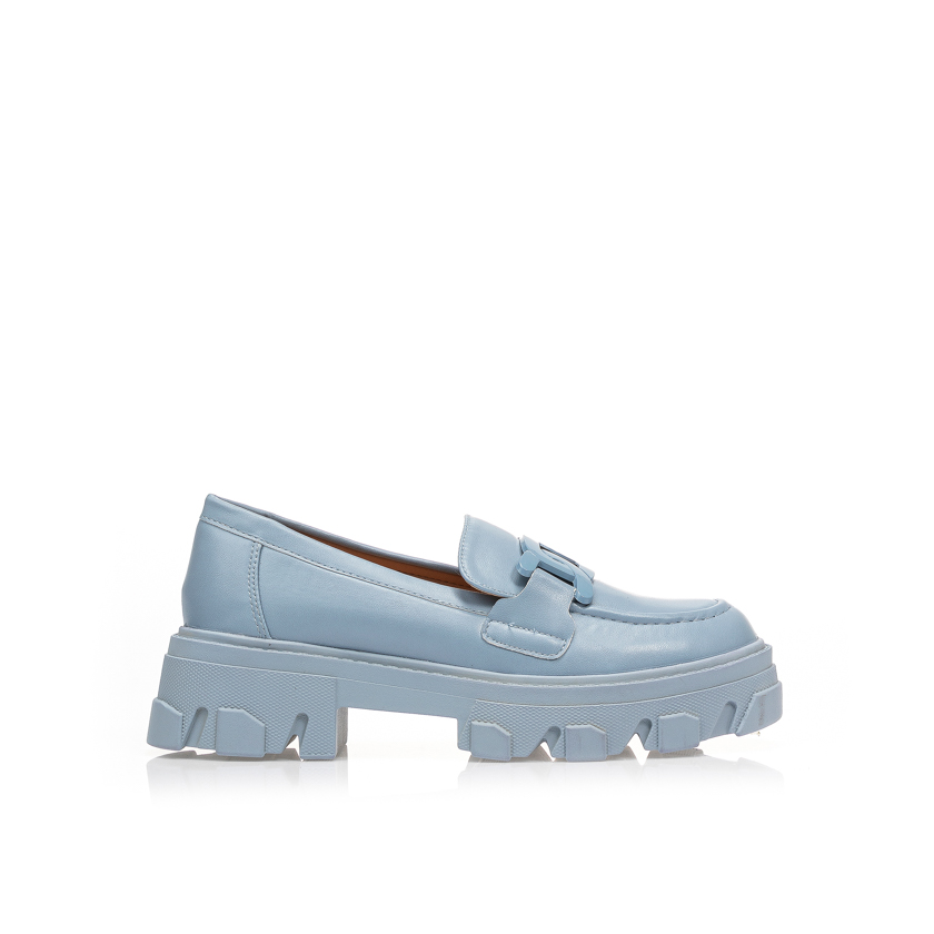 Oxfords γαλάζια δερματίνη με μεταλλική λεπτομέρεια ΓΑΛΑΖΙΟ