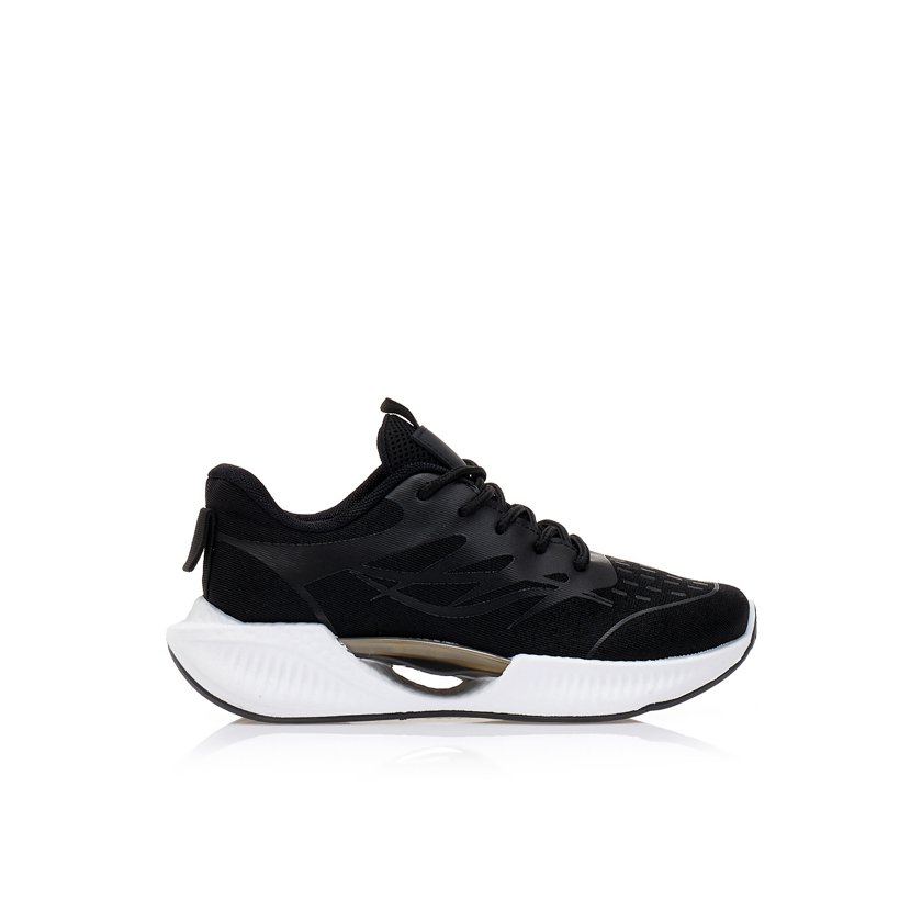 Αθλητικά μαύρα υφασμάτινα με ιδιαίτερη σόλα ΜΑΥΡΟ