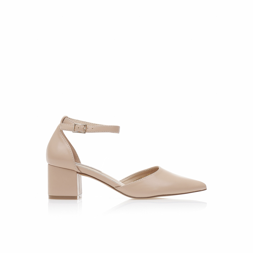 Γόβες TSOUKALAS nude δερματίνη μυτερές NUDE