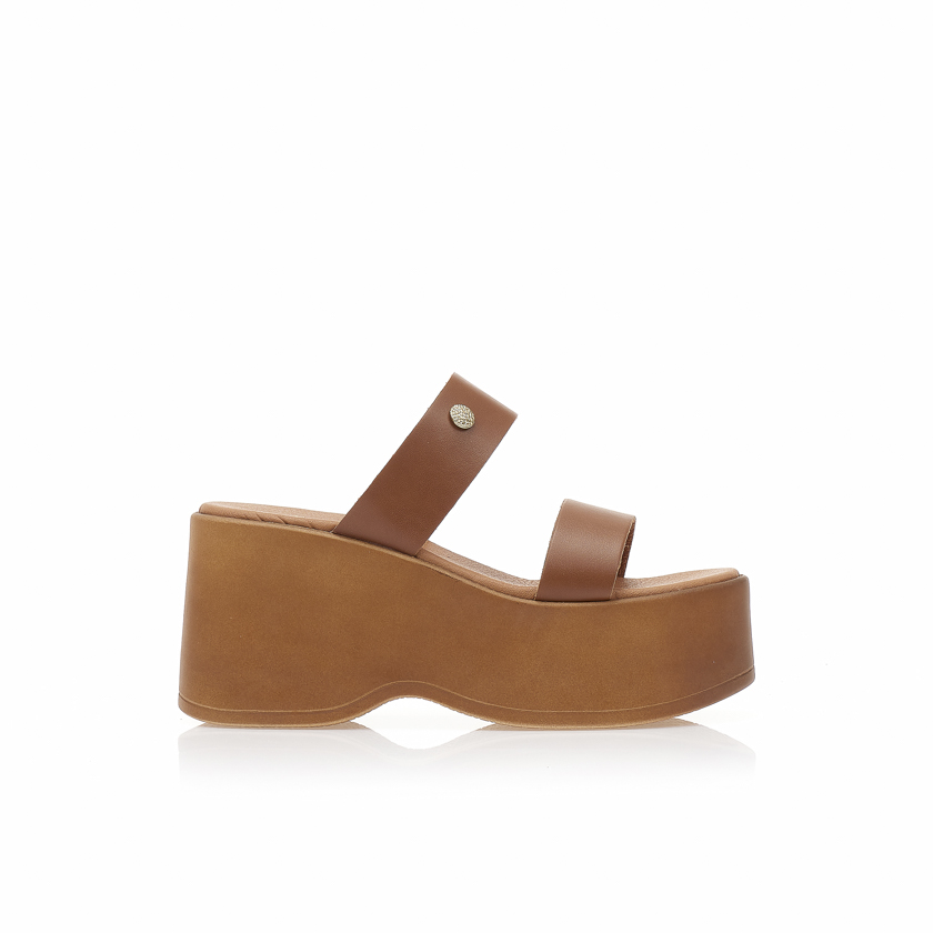 Πλατφόρμες χειροποίητες ταμπά δερματίνη με διπλή φάσα ΤΑΜΠΑ