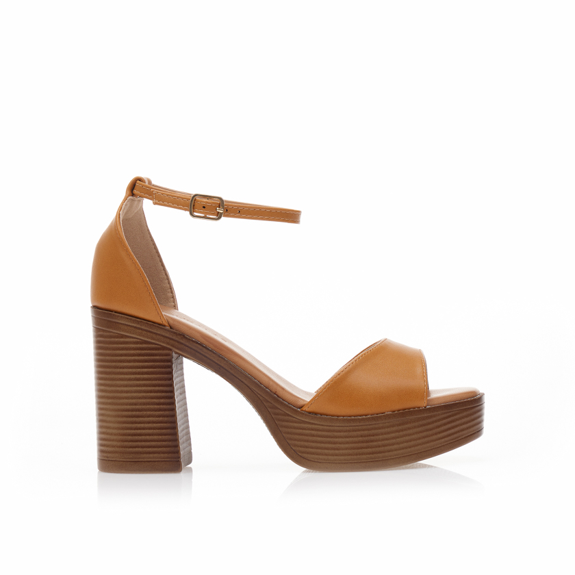 Πέδιλα TSOUKALAS κάμελ δερματίνη με φιάπα ΚΑΜΕΛ