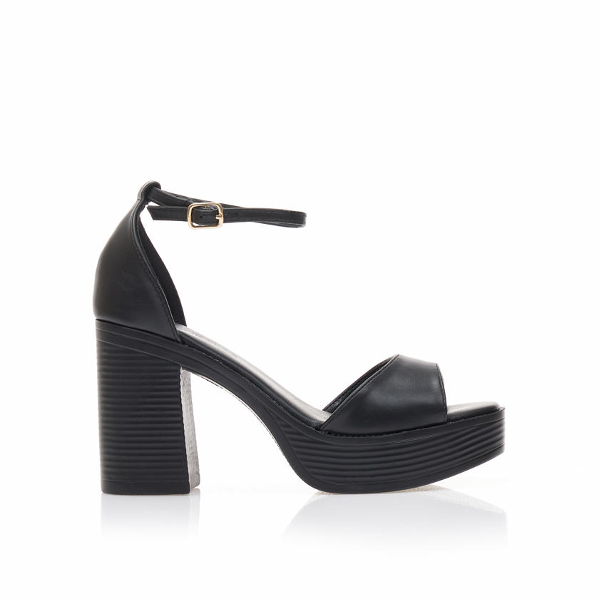 Πέδιλα TSOUKALAS μαύρα δερματίνη με φιάπα ΜΑΥΡΟ