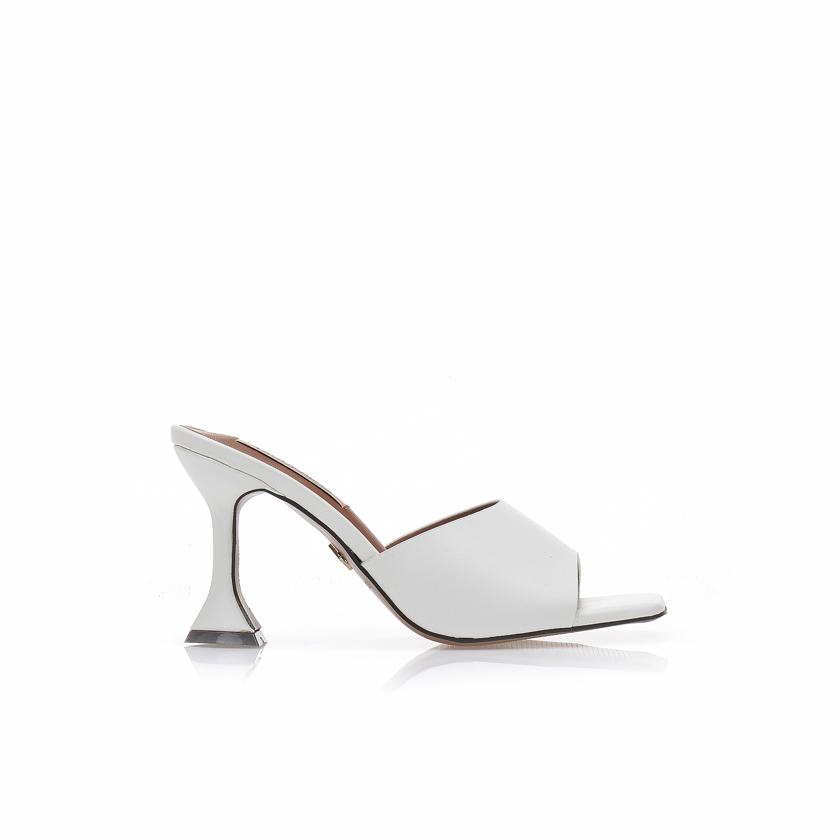 Mules TSOUKALAS λευκά δερματίνη ΛΕΥΚΟ