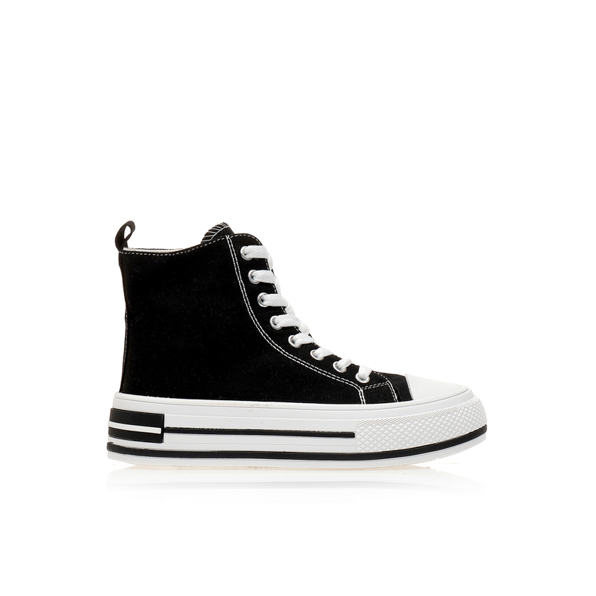 Tsoukalas Αθλητικά μποτάκια μαύρα υφασμάτινα ΜΑΥΡΟ