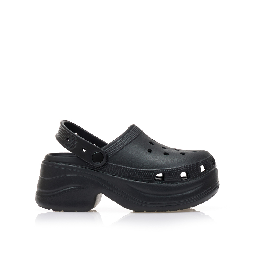 Παντόφλες σαμπό μαύρες λάστιχο ΜΑΥΡΟ