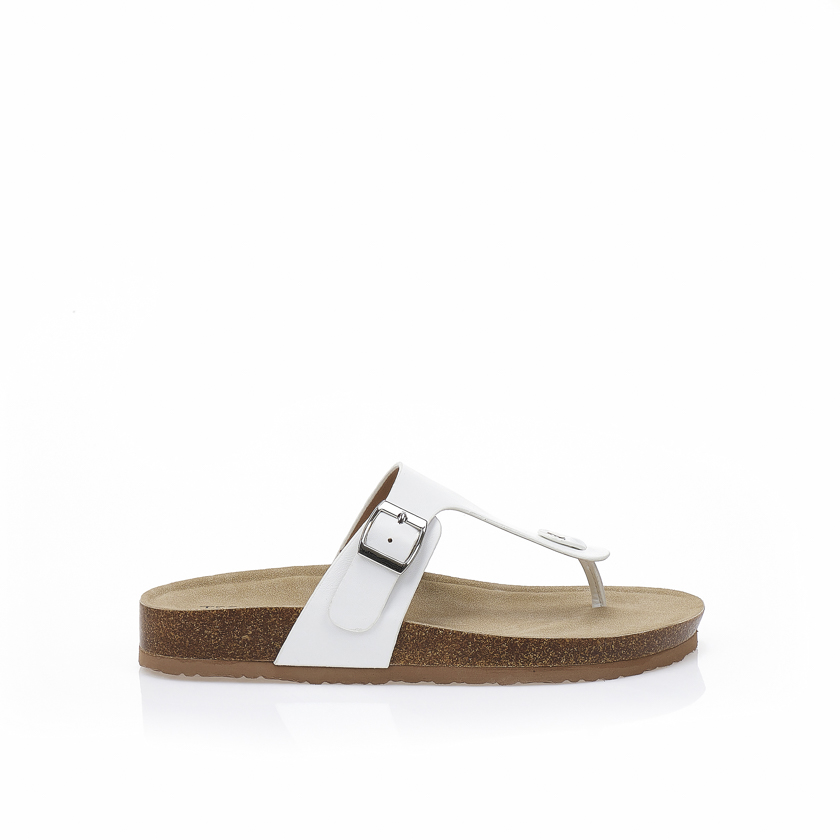 Σανδάλια TSOUKALAS λευκά δερματίνη ΛΕΥΚΟ