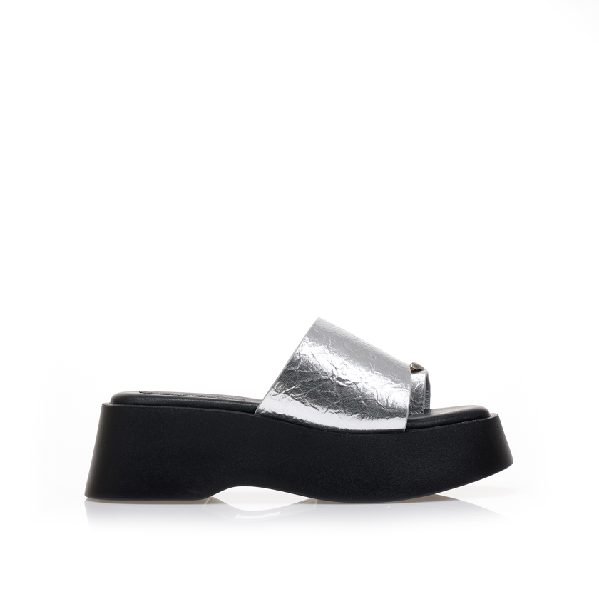 Flatforms δερματίνη με σχέδιο δαχτυλίδι