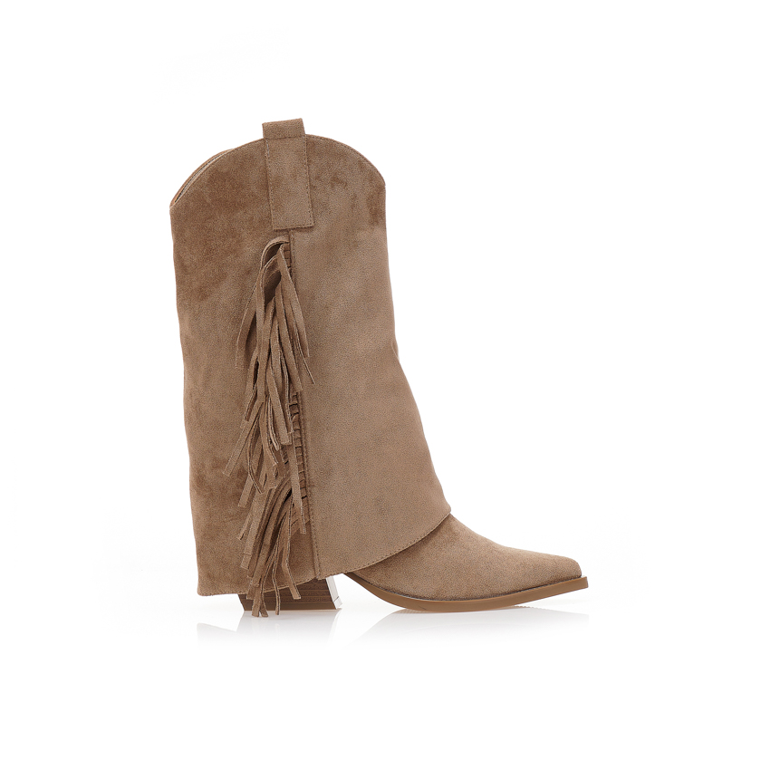 Μποτά cowboy με κρόσια πούρο ΠΟΥΡΟ