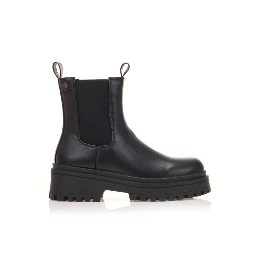 Tsoukalas Μποτάκια Chelsea με χοντρή σόλα ΜΑΥΡΟ