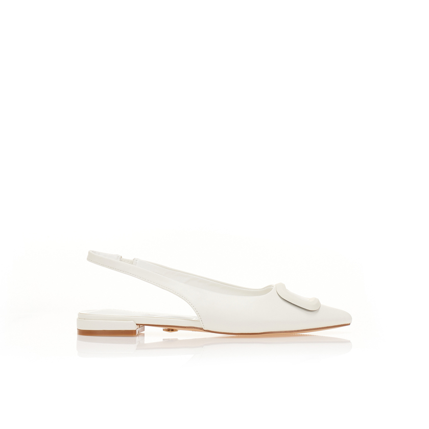 Γόβες μυτερές Slingback με αγκράφα ΜΠΕΖ