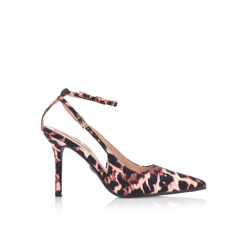 Γόβες animal print με λουράκι ΛΕΟΠΑΡ