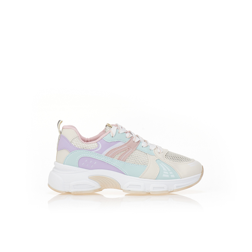 Αθλητικά υφασμάτινα με πολύχρωμες λεπτομέρειες και chunky σόλα ΠΟΛΥΧΡΩΜΟ