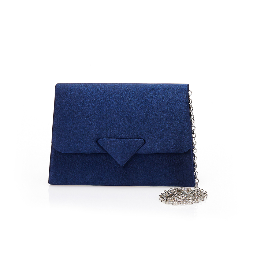 Τσάντα φάκελος σατέν σκούρο μπλε ΜΠΛΕ
