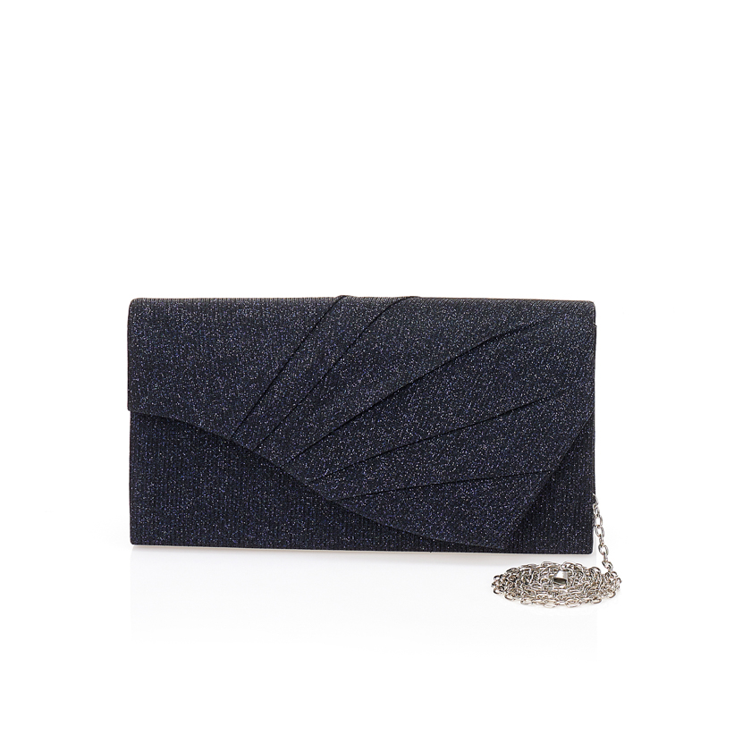 Τσάντα φάκελος σκούρο μπλε λούρεξ ΜΠΛΕ