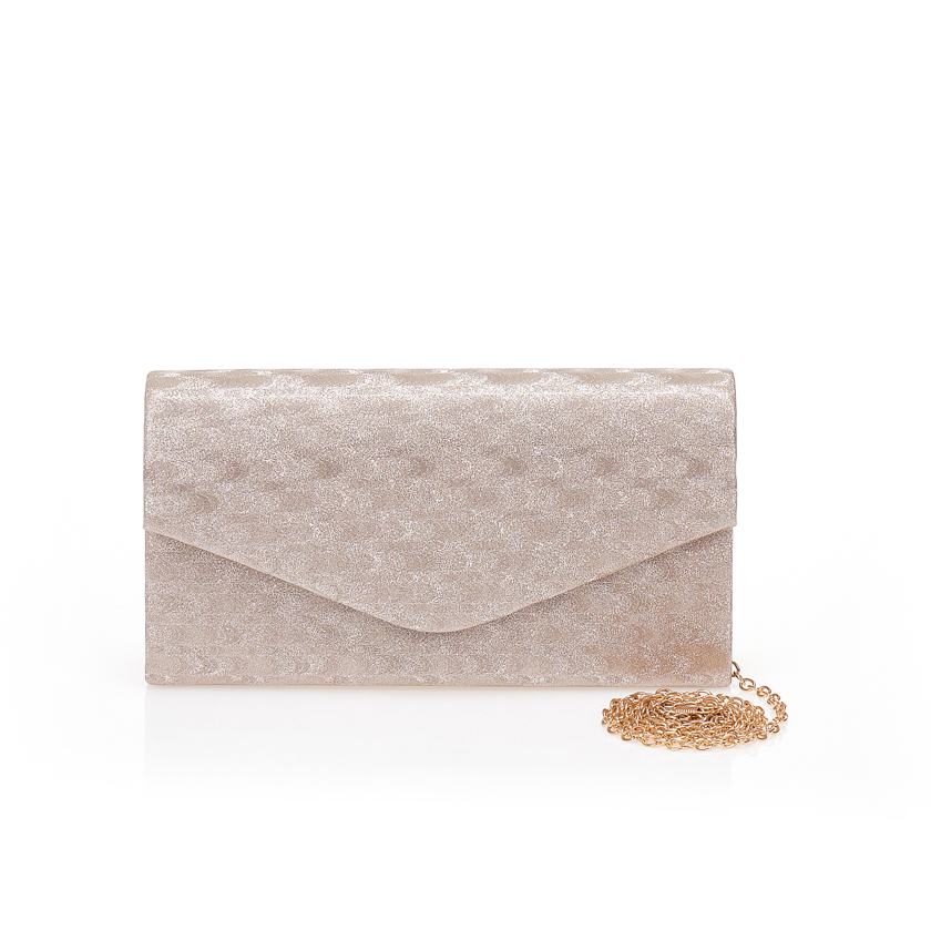 Tsoukalas Τσάντα φάκελος μπρονζέ λούρεξ με ανάγλυφο σχέδιο ΜΠΡΟΝΖΕ