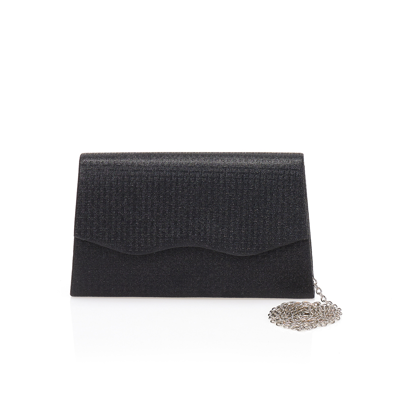 Tsoukalas Τσάντα φάκελος μαύρη λούρεξ ανάγλυφη ΜΑΥΡΟ