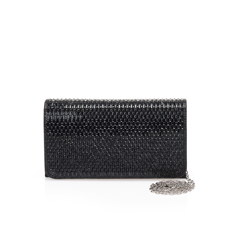 Tsoukalas Μαύρη βραδινή τσάντα με γυάλινες λεπτομέρειες ΜΑΥΡΟ