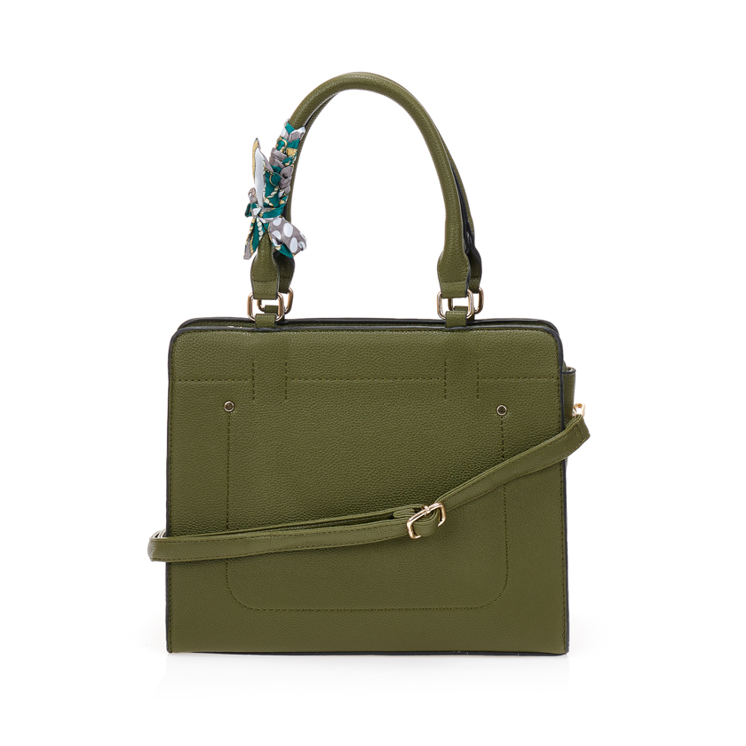 Τσάντα πράσινη με μαντήλι ΠΡΑΣΙΝΟ