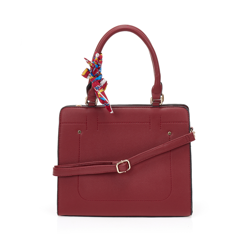 Tsoukalas Τσάντα μπορντό με μαντήλι ΜΠΟΡΝΤΟ