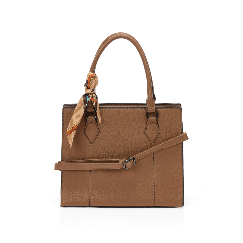 Πούρο τσάντα ώμου με διακοσμητικό μαντήλι ΠΟΥΡΟ