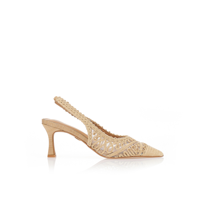 Γόβες TSOUKALAS με ιδιαίτερο τακούνι ΜΠΕΖ