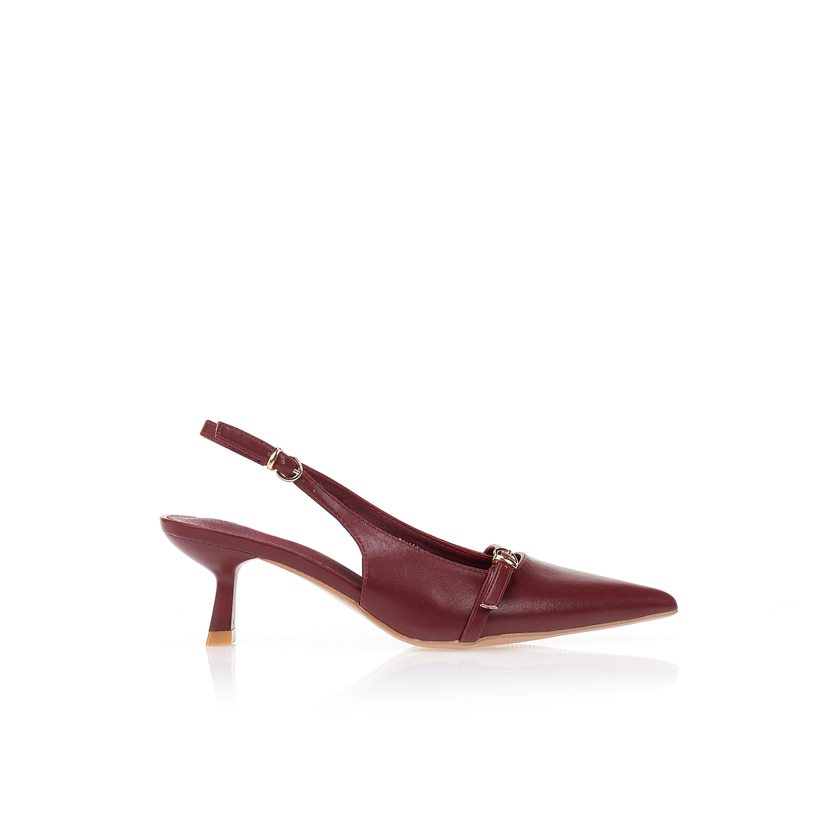 Γόβες δερματίνη με ιδαίτερο τακούνι ΜΠΟΡΝΤΟ