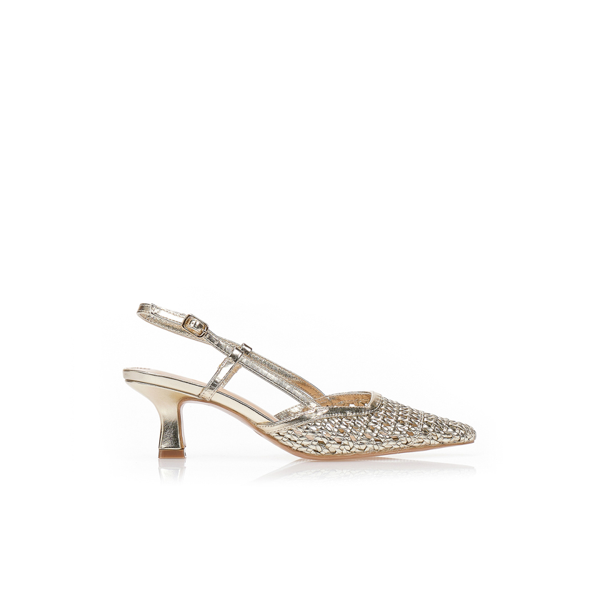 Γόβες χρυσές με διάτρητο σχέδιο ΧΡΥΣΟ