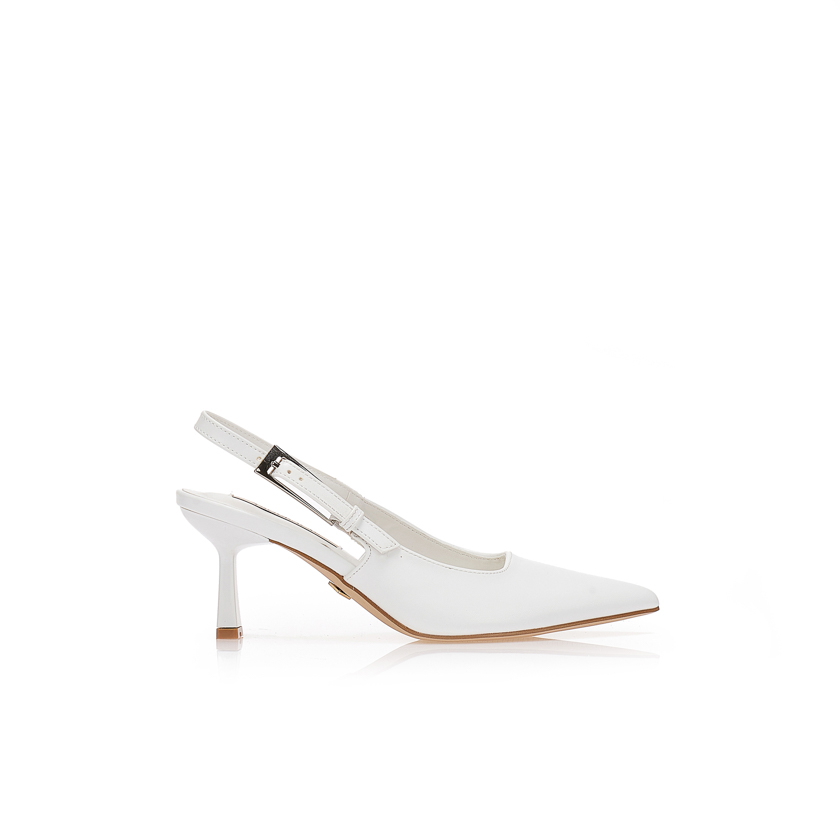 Tsoukalas Γόβες TSOUKALAS λευκές slingback ΛΕΥΚΟ