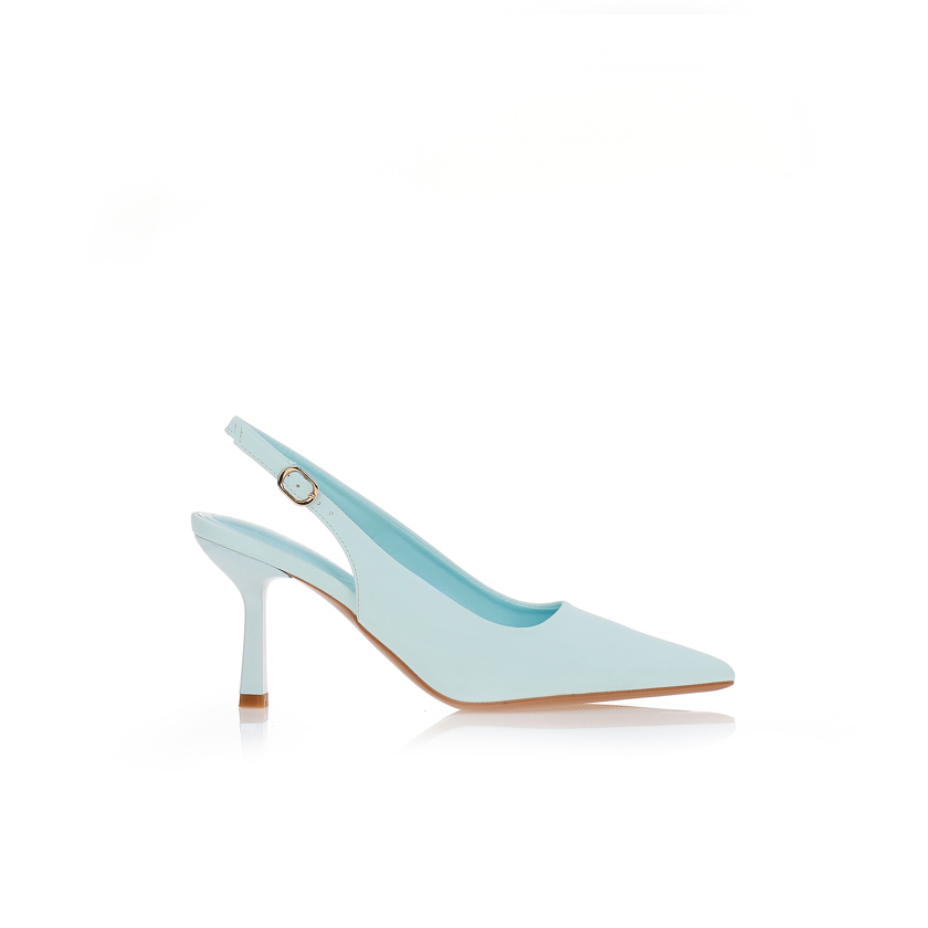 Γόβες γαλάζιες μυτερές slingback ΓΑΛΑΖΙΟ