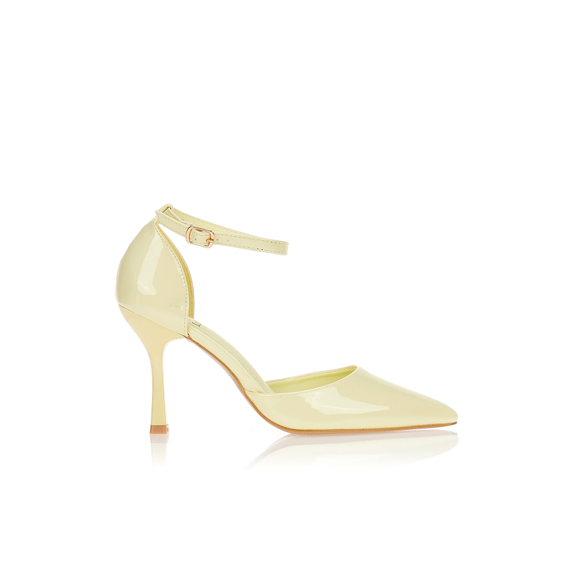 Γόβες κίτρινες με μπαρέτα ΚΙΤΡΙΝΟ